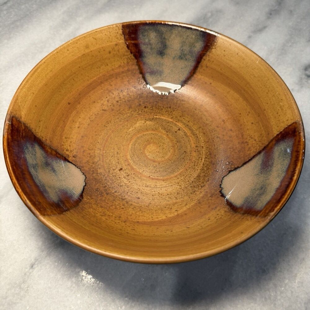 Sango Splash 4951 Brown Coupe Soup Pasta Salad Bowl 7 3/4" Drip Glaze